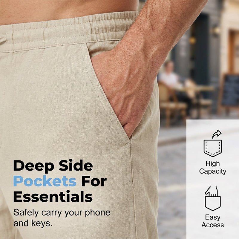 👖 JETZT 50 % RABATT! 🏆 Lässige Herren-Shorts mit Kordelzug – Atmungsaktiv & leicht – Lässige Passform, perfekt für den Sommer oder den Smart-Casual-Look – Bequem und stilvoll 🌿✨