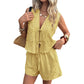 👕🌴 50% RABATT! Damen Sommer-Set mit Knotenoberteil & Shorts – Lässig, atmungsaktiv & perfekt für Strand, Urlaub & heiße Tage ☀️✨