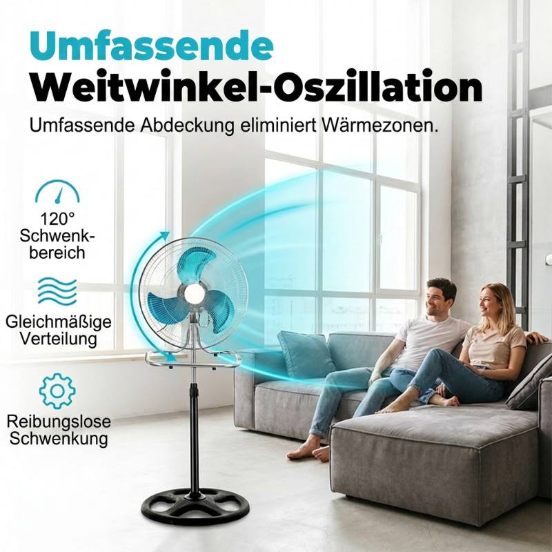🌬️🔧 50% RABATT! Multifunktioneller 3-in-1 verstellbarer Bodenventilator – Stand-, Tisch- & Wandeinsatz, Oszillation & starker Luftstrom ✨