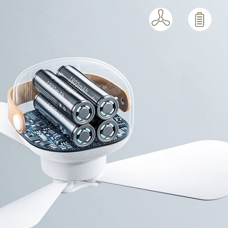 Tragbarer geräuschloser Deckenventilator mit Licht
