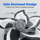 Modern Flower-Shaped Ceiling Fan with Light & Remote