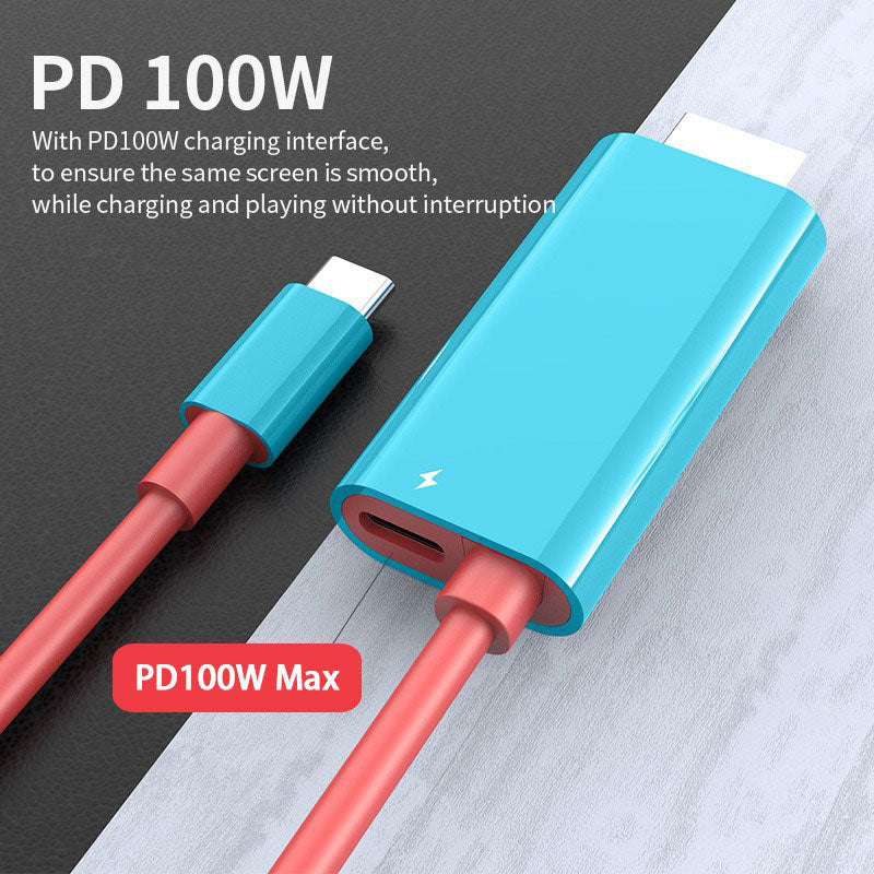 🥳 HEISSER SALE 2026 | 50 % RABATT! 🎮 USB-C auf HDMI Adapterkabel PD 100W – Perfekt für Nintendo Switch, Laden & Bildübertragung gleichzeitig