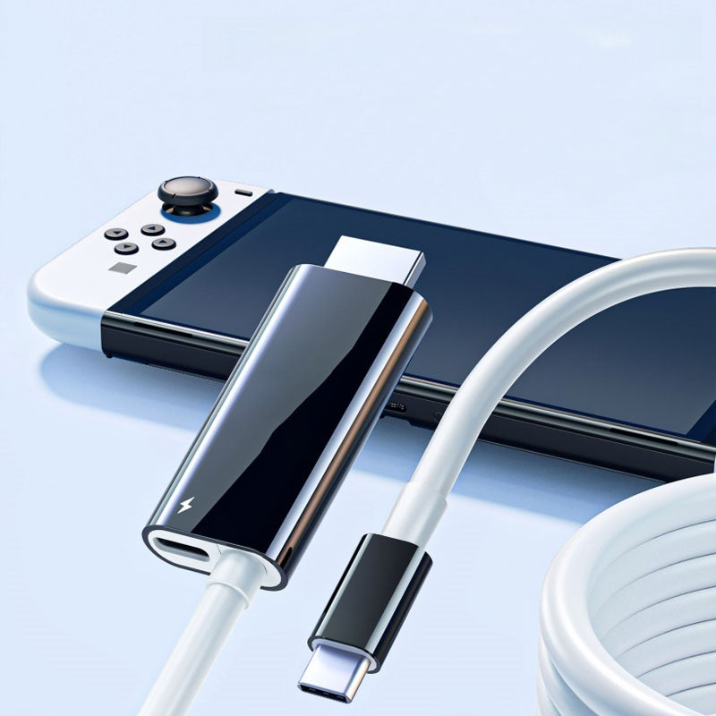 🥳 HEISSER SALE 2026 | 50 % RABATT! 🎮 USB-C auf HDMI Adapterkabel PD 100W – Perfekt für Nintendo Switch, Laden & Bildübertragung gleichzeitig