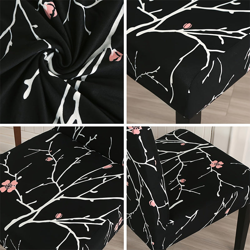 🛋️ Aktion: 2 für 1 – Universal-Stuhlbezug mit elastischem Stoff & Print – für Rückenlehne und Sitzfläche, waschbar & vielseitig für Esstisch & Wohnzimmer 🪑