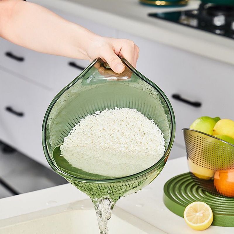 🍚💧 50% RABATT! Reisspüle mit integriertem Abtropfsieb – Rutschfester Boden, stabiler Griff & feine Löcher für perfekte Wasserabfuhr – Ideal für Hülsenfrüchte, Obst & Gemüse ✨