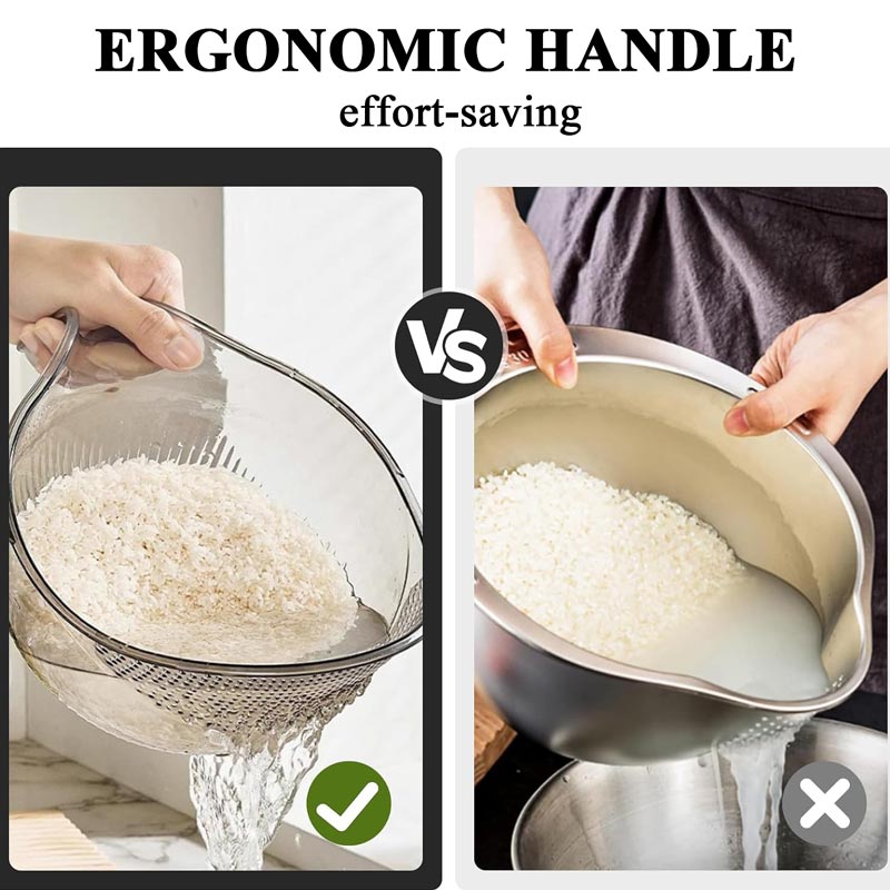 🍚💧 50% RABATT! Reisspüle mit integriertem Abtropfsieb – Rutschfester Boden, stabiler Griff & feine Löcher für perfekte Wasserabfuhr – Ideal für Hülsenfrüchte, Obst & Gemüse ✨