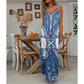 👗🌸 50% RABATT! Damen Retro-Print V-Ausschnitt Ärmellos Maxi-Kleid – Fließend, feminin & perfekt für Sommer, Strand & besondere Anlässe ✨
