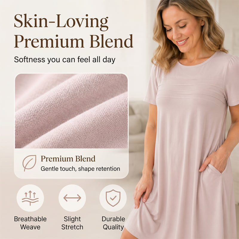 👗🔥 LETZTER TAG: 50% RABATT! Damen A-Linien Freizeitkleid – Weich & figurfreundlich für Alltag & Büro 🩷✨