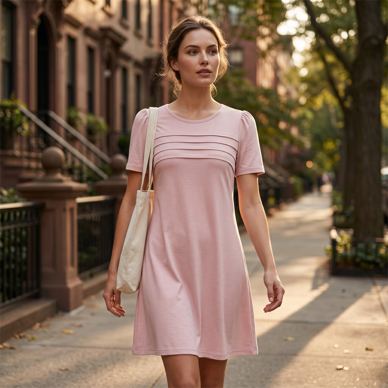 👗🔥 LETZTER TAG: 50% RABATT! Damen A-Linien Freizeitkleid – Weich & figurfreundlich für Alltag & Büro 🩷✨