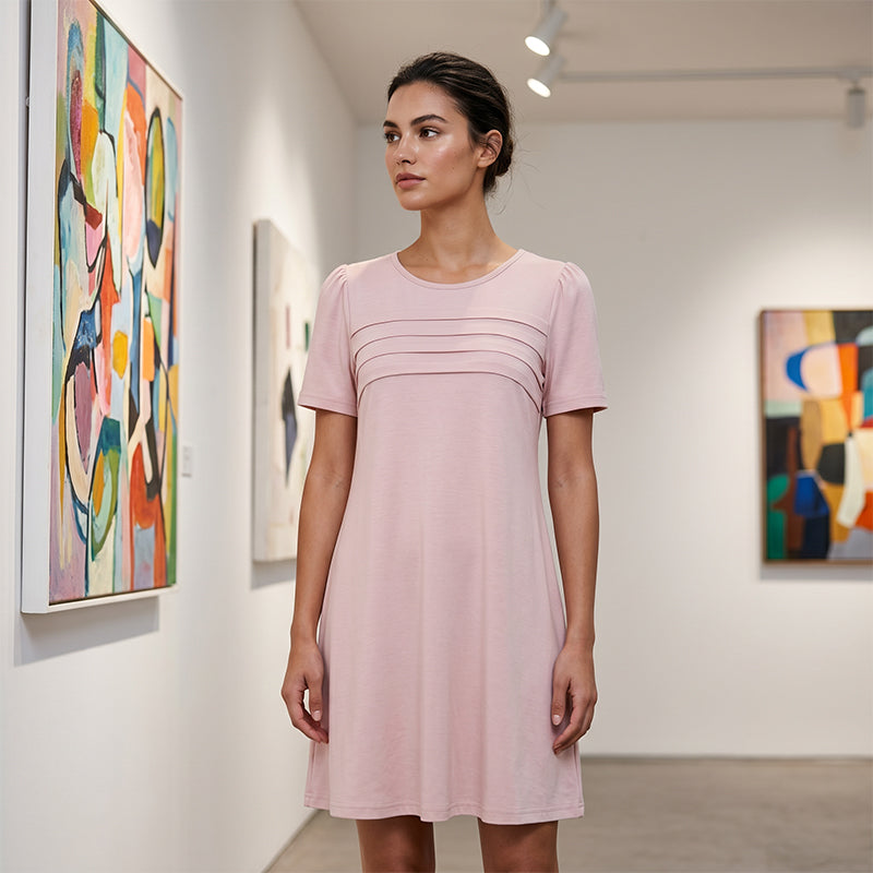 👗🔥 LETZTER TAG: 50% RABATT! Damen A-Linien Freizeitkleid – Weich & figurfreundlich für Alltag & Büro 🩷✨