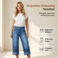 👖⏰ 50% RABATT – NUR FÜR KURZE ZEIT! Figurschmeichelnde Cropped Denim-Jeans mit hoher Taille & weiter Beinweite – 3-facher Knopfverschluss, umgeschlagene Säume & atmungsaktive Qualität ✨