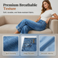 👖⏰ 50% RABATT – NUR FÜR KURZE ZEIT! Figurschmeichelnde Cropped Denim-Jeans mit hoher Taille & weiter Beinweite – 3-facher Knopfverschluss, umgeschlagene Säume & atmungsaktive Qualität ✨