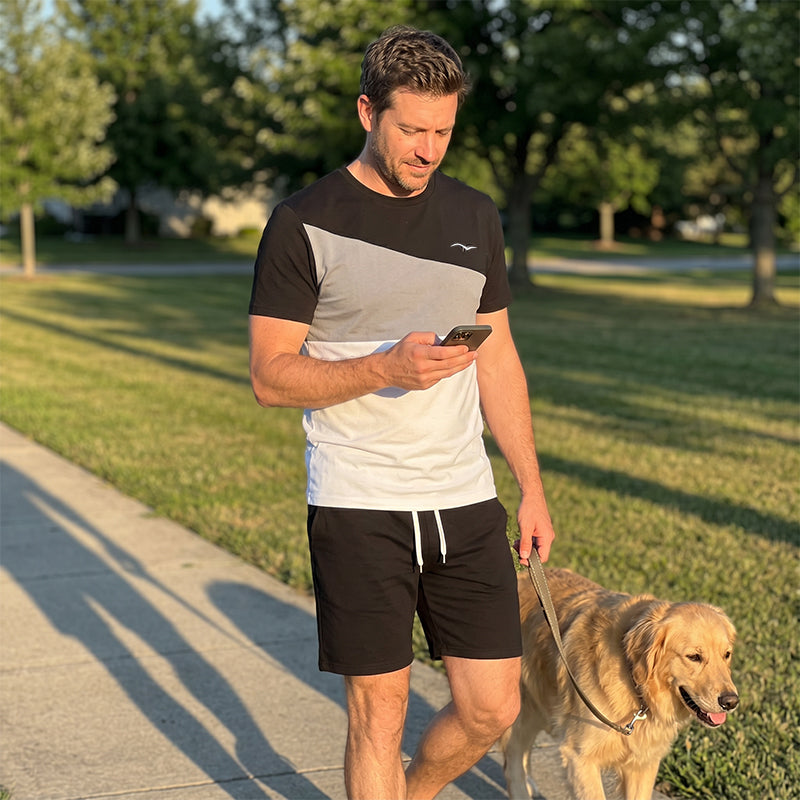 👕 50% RABATT JETZT! 🎨 Herren Colorblock T-Shirt & Shorts Set – Weicher Stoff & atmungsaktiv – Perfekt für Sommer, Sport oder Entspannung – Stilvoll und bequem 🩳✨