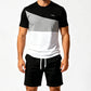 👕 50% RABATT JETZT! 🎨 Herren Colorblock T-Shirt & Shorts Set – Weicher Stoff & atmungsaktiv – Perfekt für Sommer, Sport oder Entspannung – Stilvoll und bequem 🩳✨