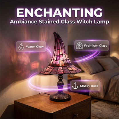 🔮🕯️ 50% RABATT! Verzaubernde Stained-Glass-Witch-Lampe – Buntglas-Design, warmes Licht & mystische Atmosphäre – Perfekt als Deko & Geschenk ✨