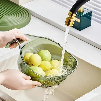 🧺 50% RABATT! 🍽️ Multifunktionaler transparenter Abtropfkorb – Platzsparend, vielseitig & leicht zu reinigen – Ideal für Geschirr, Obst & Küchenorganisation ✨