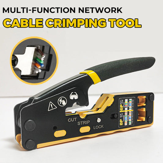 🔧🌐 50% RABATT! Multifunktionelle Netzwerkkabel-Crimpzange – Für RJ45/RJ11/RJ12, mit Schneide- & Abmantelfunktion – Perfekt für LAN-Verlegearbeiten ✨
