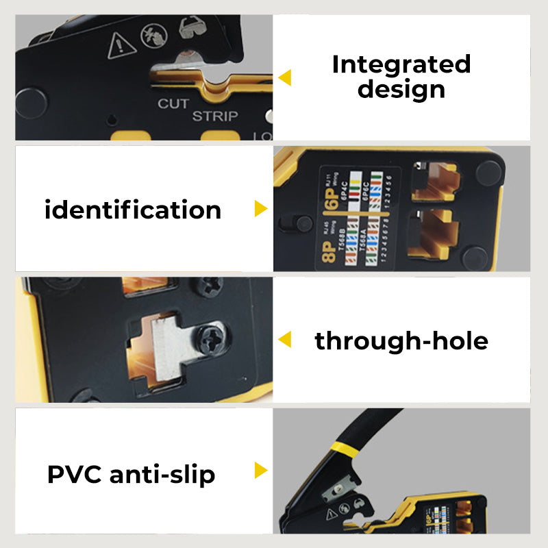 🔧🌐 50% RABATT! Multifunktionelle Netzwerkkabel-Crimpzange – Für RJ45/RJ11/RJ12, mit Schneide- & Abmantelfunktion – Perfekt für LAN-Verlegearbeiten ✨