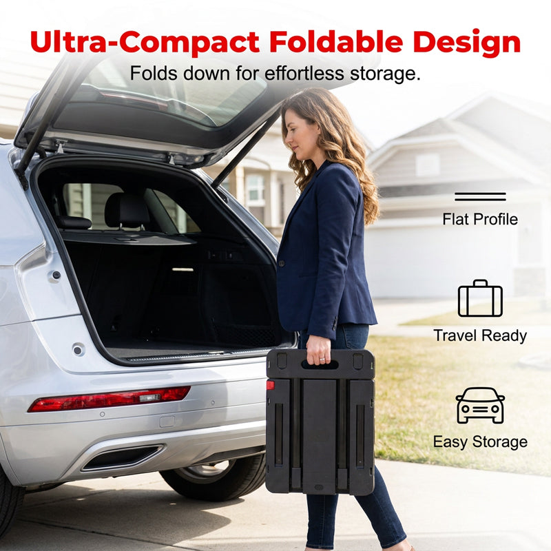 🛒 Faltbare Sackkarre – 150 kg Tragkraft & leise PU-Räder – Teleskopgriff & Sicherheitsriegel – kompakt & platzsparend 💪🔇📦✨
