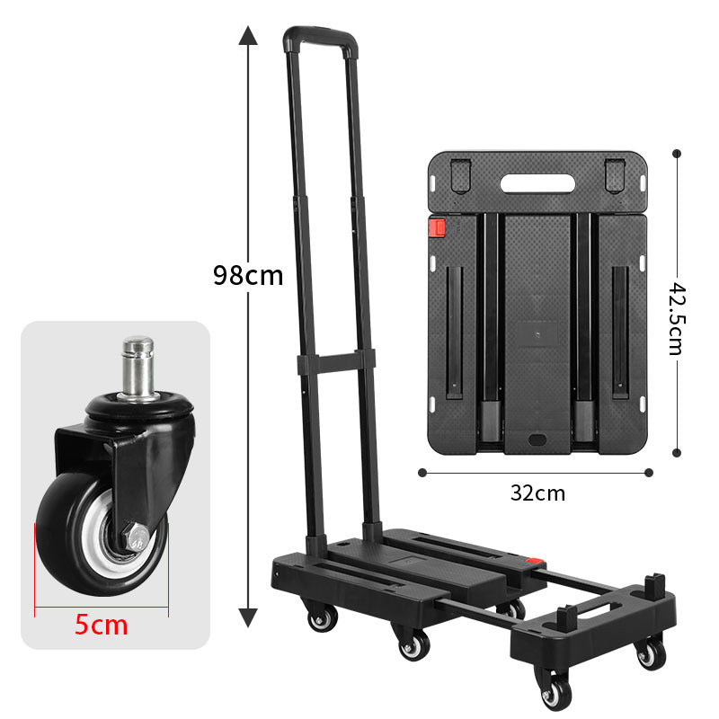 🛒 Faltbare Sackkarre – 150 kg Tragkraft & leise PU-Räder – Teleskopgriff & Sicherheitsriegel – kompakt & platzsparend 💪🔇📦✨