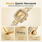 ⌚✨Damen Zugband-Armbanduhr Quadratisch Quarz｜Elegante Damen Quarz Armbanduhr mit Zugband & quadratischem Zifferblatt