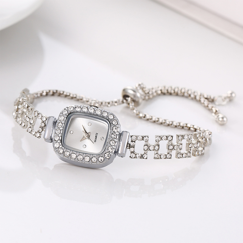 ⌚✨Damen Zugband-Armbanduhr Quadratisch Quarz｜Elegante Damen Quarz Armbanduhr mit Zugband & quadratischem Zifferblatt