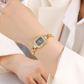 ⌚✨Damen Zugband-Armbanduhr Quadratisch Quarz｜Elegante Damen Quarz Armbanduhr mit Zugband & quadratischem Zifferblatt
