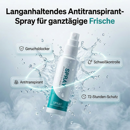 🌬️✨ 50% RABATT! Langanhaltendes Antitranspirant-Spray – 30 ml, 48 h Schutz, fleckenfrei & hautfreundlich – Ideal für Alltag & Sport 💪