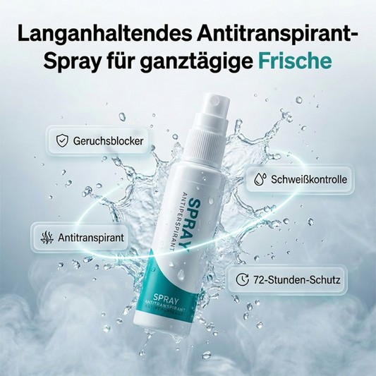 🌬️✨ 50% RABATT! Langanhaltendes Antitranspirant-Spray – 30 ml, 48 h Schutz, fleckenfrei & hautfreundlich – Ideal für Alltag & Sport 💪