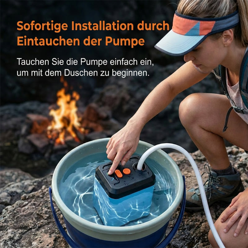🚿🔋 50% RABATT! Kabelloser tragbarer Duschbooster – Selbstansaugend, USB-C aufladbar & vielseitig für Camping, Baustelle & Outdoor ✨