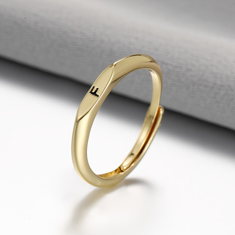 🎉 2026 Sale – Über 31.000 Stück verkauft! 💍 Minimalistischer Initialenring für elegante Alltagsgarderobe – Verstellbares offenes Band ✨