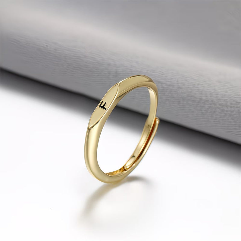 🎉 2026 Sale – Über 31.000 Stück verkauft! 💍 Minimalistischer Initialenring für elegante Alltagsgarderobe – Verstellbares offenes Band ✨