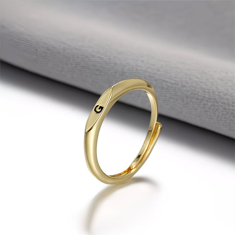 🎉 2026 Sale – Über 31.000 Stück verkauft! 💍 Minimalistischer Initialenring für elegante Alltagsgarderobe – Verstellbares offenes Band ✨