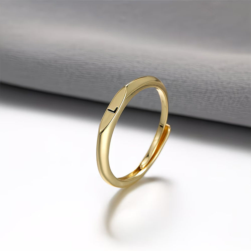 🎉 2026 Sale – Über 31.000 Stück verkauft! 💍 Minimalistischer Initialenring für elegante Alltagsgarderobe – Verstellbares offenes Band ✨