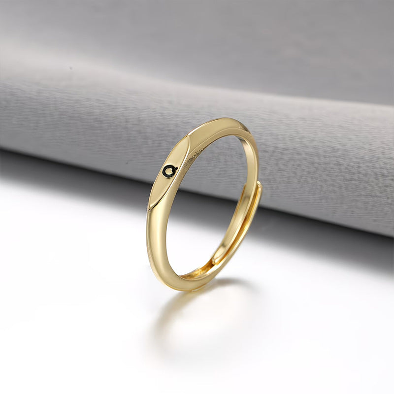 🎉 2026 Sale – Über 31.000 Stück verkauft! 💍 Minimalistischer Initialenring für elegante Alltagsgarderobe – Verstellbares offenes Band ✨
