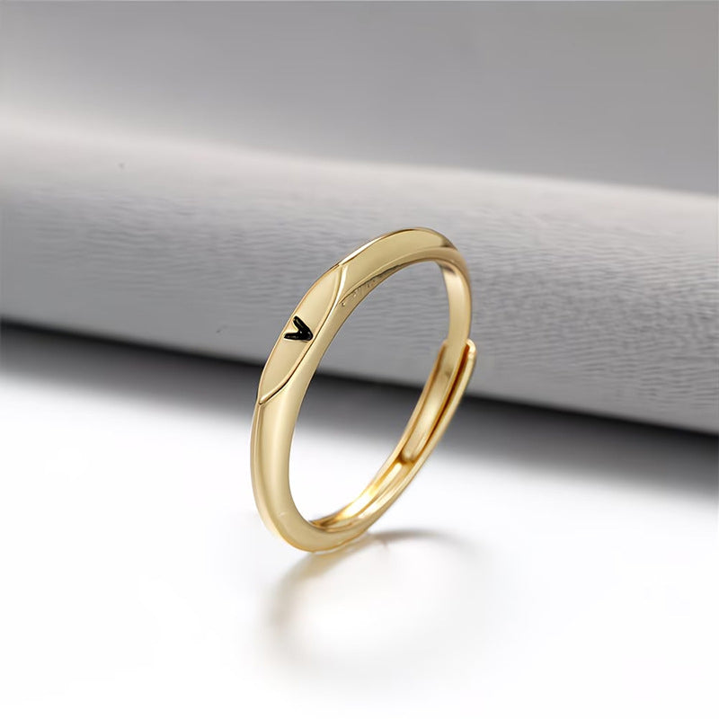 🎉 2026 Sale – Über 31.000 Stück verkauft! 💍 Minimalistischer Initialenring für elegante Alltagsgarderobe – Verstellbares offenes Band ✨