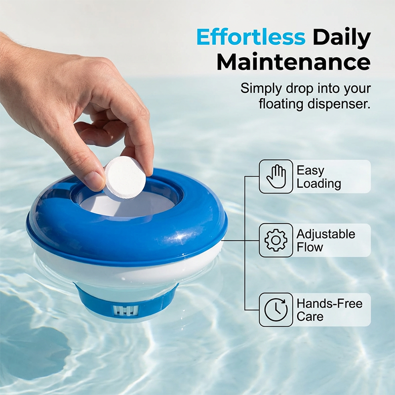 Effervescent Pool Cleaning Chlorine Tablets