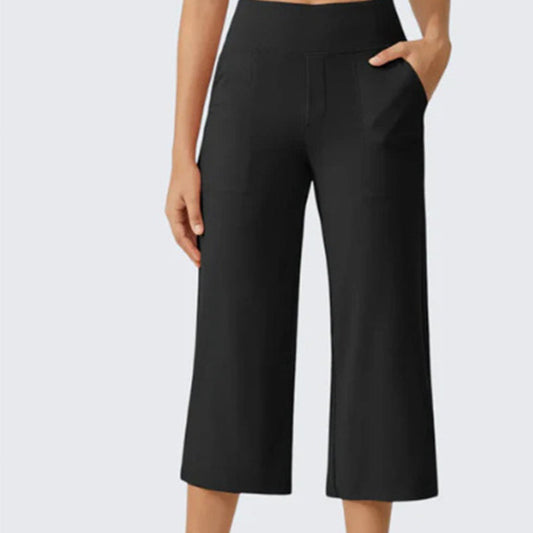 👖🌿 50% RABATT! Damen lässige weite Caprihose – Hoher Bund, weicher Stoff & perfekt für Sommer, Alltag & Freizeit ✨