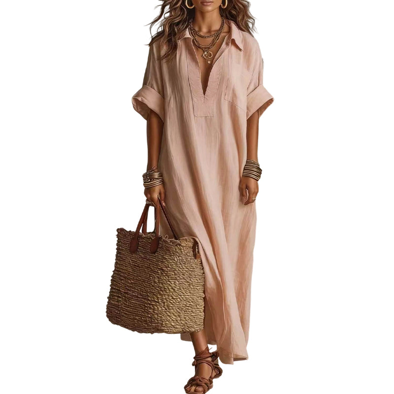 👗✨ 50% RABATT! Zeitloses Kleid in gedeckten Farben – Klare Linienführung, weich fallender Stoff, passt zu jedem Anlass – von morgens bis abends 🌿