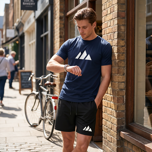 👕 50% RABATT! 🎉 Herren Kurzarm-T-Shirt & Shorts-Set mit Kordelzug – Bequem & atmungsaktiv – Ideal für Sommer, Freizeit oder Sport – lässiger 2-in-1 Look 🩳☀️✨