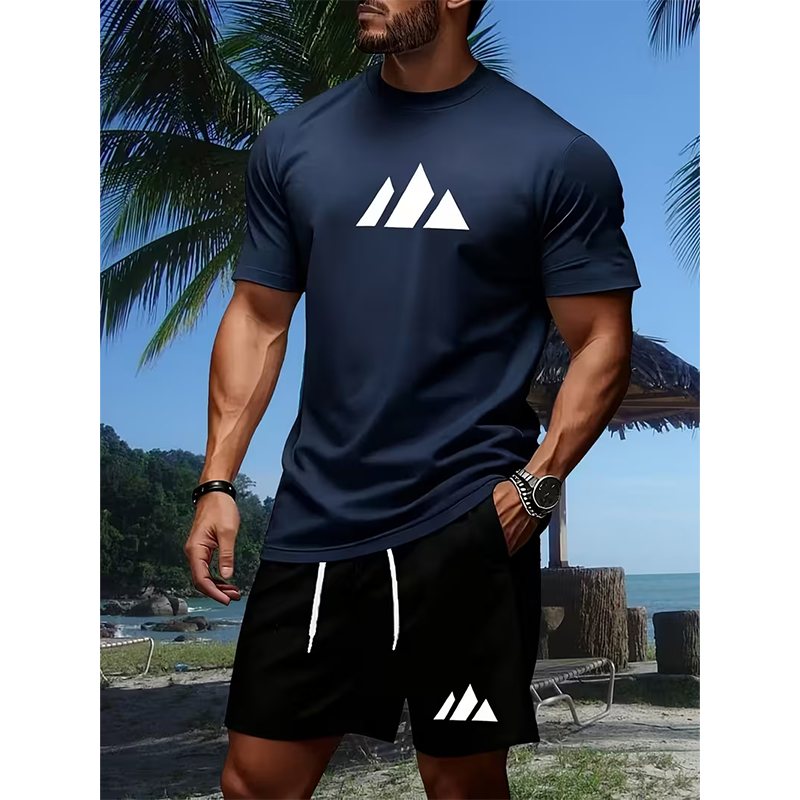 👕🔥 SOLANGE DER VORRAT REICHT: 50% RABATT! Herren Kurzarm-T-Shirt & Shorts-Set mit Kordelzug – Bequem, lässig & perfekt für Sommer, Freizeit & Sport ☀️✨