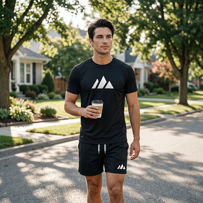 👕🔥 SOLANGE DER VORRAT REICHT: 50% RABATT! Herren Kurzarm-T-Shirt & Shorts-Set mit Kordelzug – Bequem, lässig & perfekt für Sommer, Freizeit & Sport ☀️✨