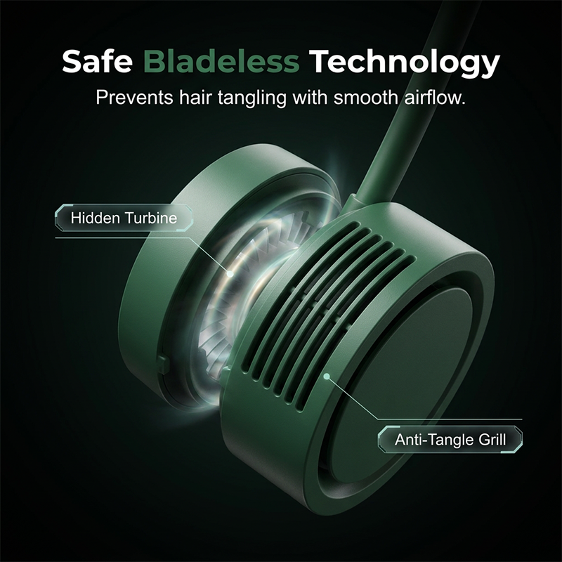 🌬️🔋 50% RABATT! Tragbarer faltbarer Nackenventilator – Klingenlos, wiederaufladbar & persönliche Kühlung – Perfekt für Büro, Reisen & heiße Tage ✨