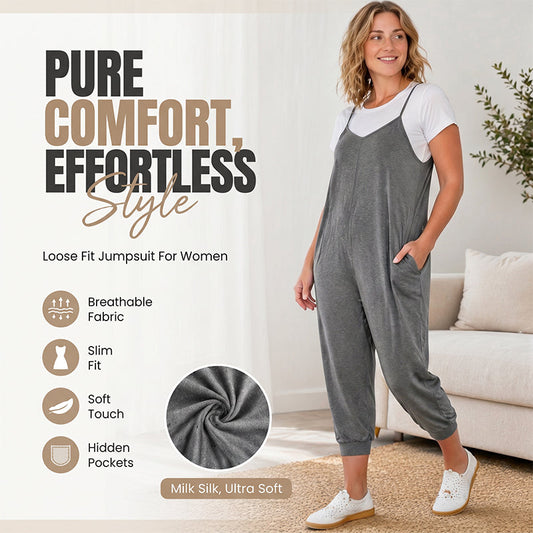 👗✨ 50% RABATT! Damen Spaghettiträger Overall Jumpsuit – Lässig, luftig & perfekt für Sommer, Strand & besondere Anlässe 🌸