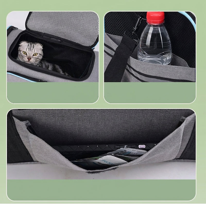 🐾🎒 50% RABATT! Erweiterbare Haustier-Transporttasche für Reisen – Atmungsaktiv, mit abnehmbarem Schultergurt & Seitenerweiterung – Flugzeug-kabinentauglich ✈️✨