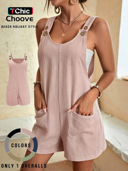 🩳🏆 SOMMER HEISSER VERKAUF: 50% RABATT! Damen Basic Shorts Latzhose mit Taschen, verstellbare Träger, bequem, stilvoll & lässig – Perfekt für den Alltag ☀️✨