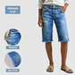 👖💙 NUR KURZE ZEIT: 50% RABATT! Damen Stretch Bermuda Jeans-Shorts – Vintage Used-Look, Destroy-Details, elastischer Stoff für maximalen Komfort ✨
