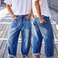 👖✨ 50% RABATT! Damen Barrel-Leg Jeans mit Aufsetztaschen – Trendige Weite, hoher Bund & strukturierter Passform – Perfekt für Casual-Chic & Alltag 🤎