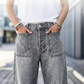 👖✨ 50% RABATT! Damen Barrel-Leg Jeans mit Aufsetztaschen – Trendige Weite, hoher Bund & strukturierter Passform – Perfekt für Casual-Chic & Alltag 🤎