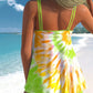 Gradient Rainbow Print Swimsuit Set for Plus Size Women